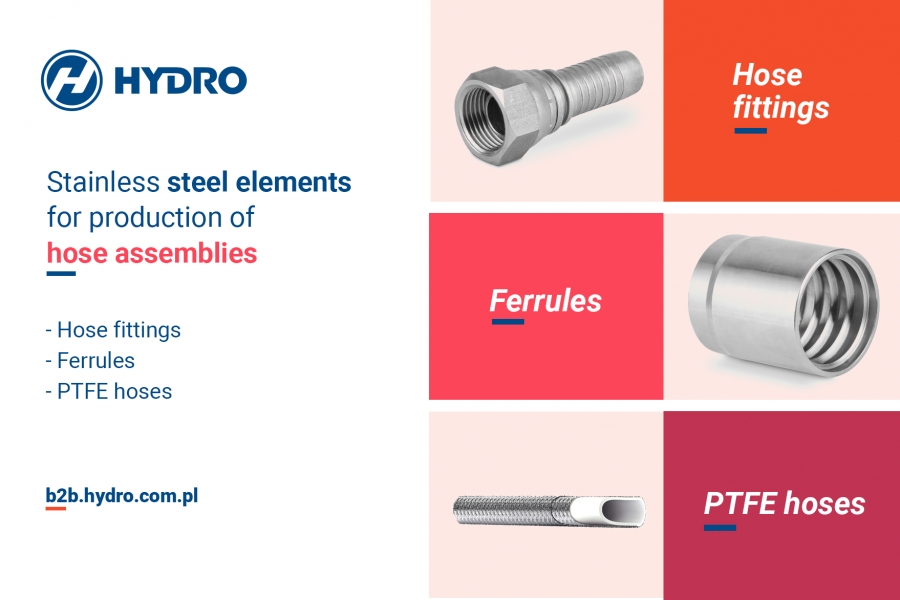 Stainless steel elements for production of hose assemblies